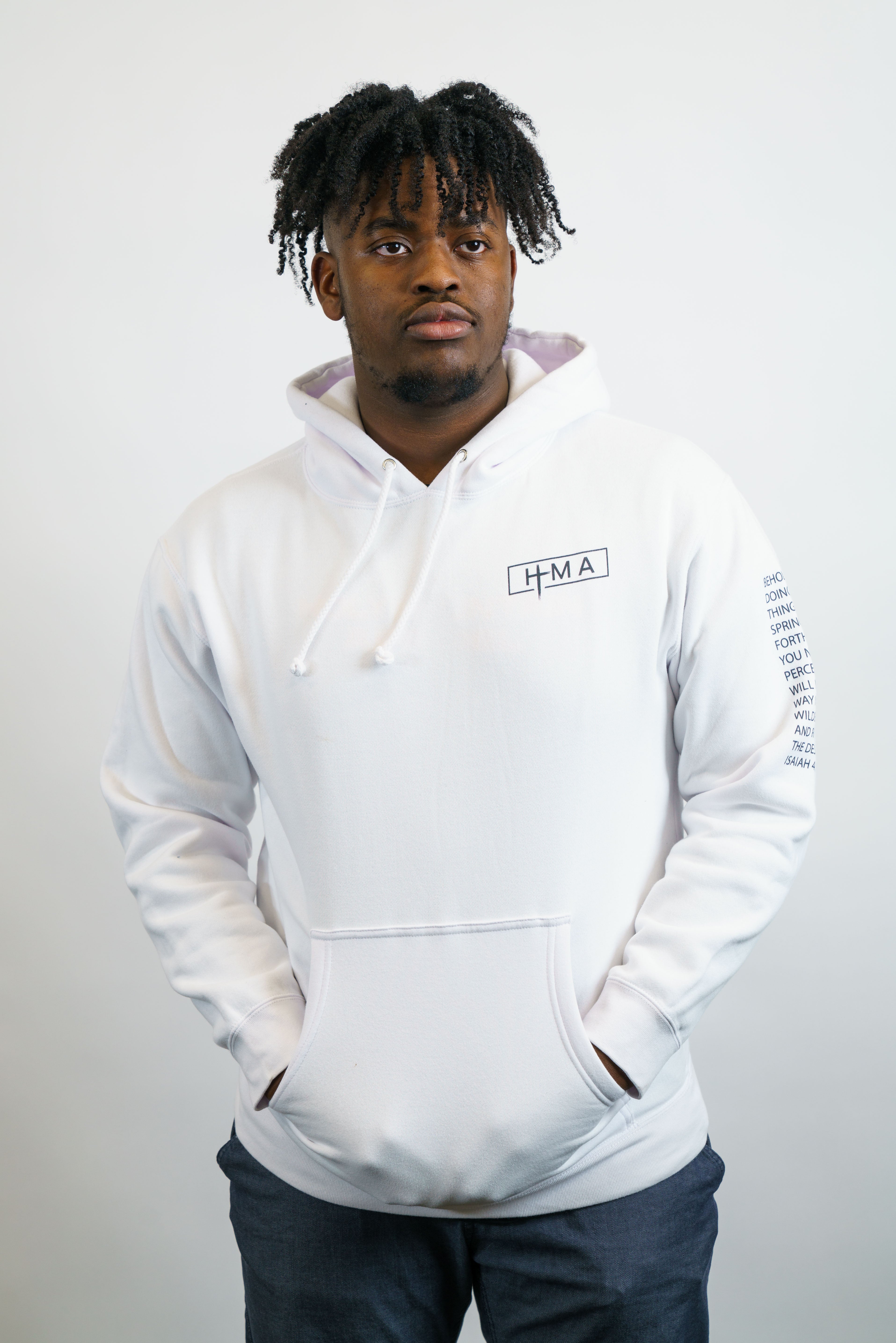 White HMA- Heavyweight Hoodie