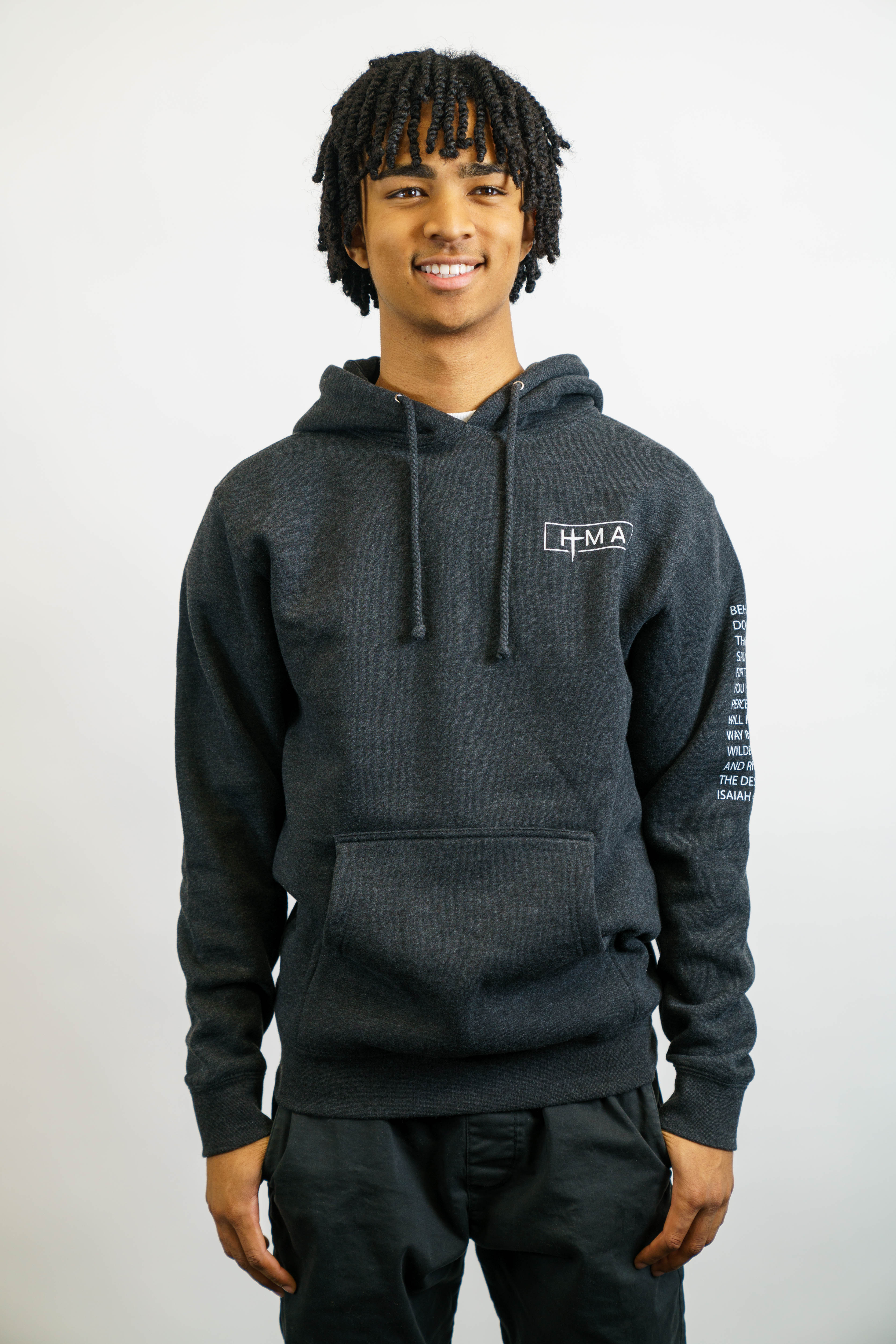 Charcoal Black Heather - HMA Heavyweight Hoodie